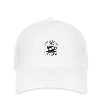 Kaffeepause - unbezahlbar - Flexfit Cap - Weiß - Vorne