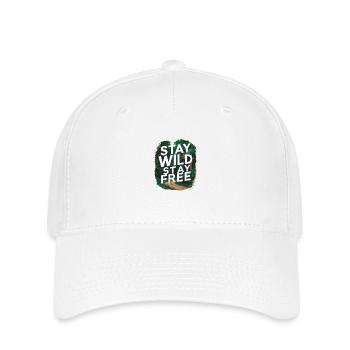 Bleib wild, bleib frei - Flexfit Cap - Weiß - Vorne