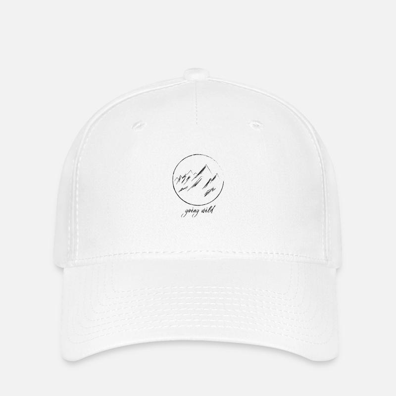 Berge - Going Wild - Flexfit Cap - Weiß