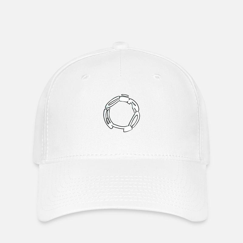 Cercle Graff (noir et blanc) - Casquette Flexfit - blanc