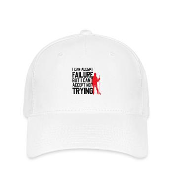 Cool ice hockey design with motivational saying - Flexfit Cap - white - Front