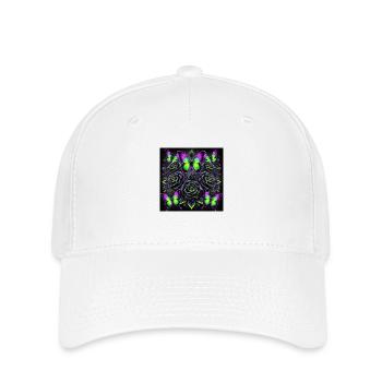 Néon gothique papillon Art - Casquette Flexfit - blanc - Devant