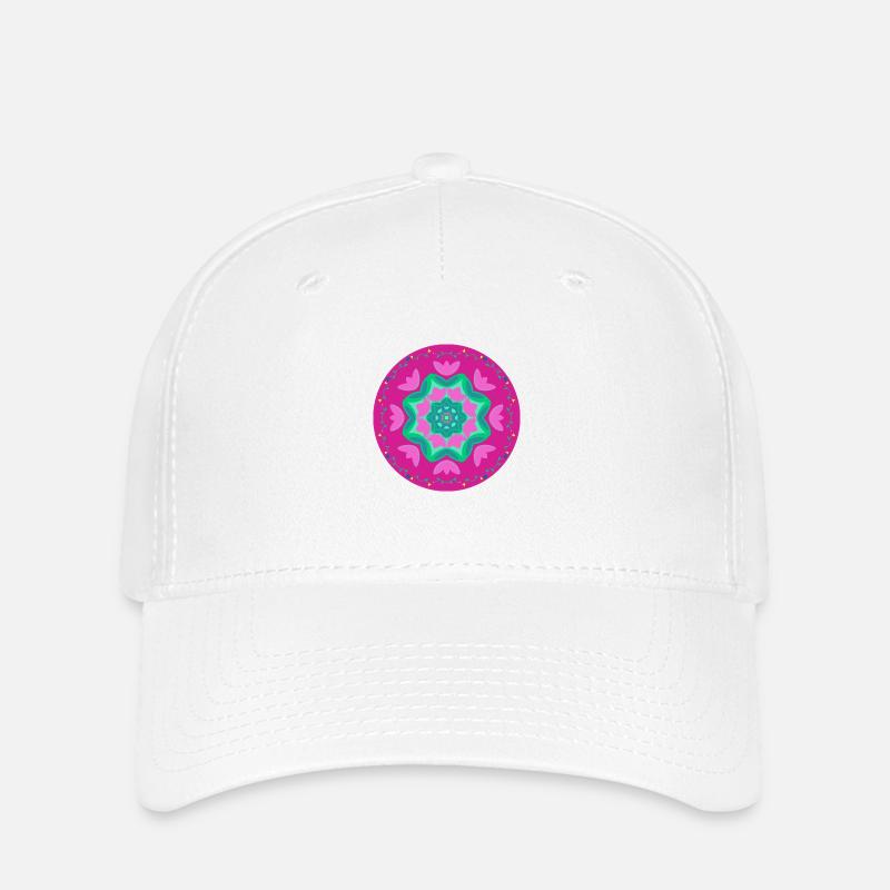 Tulipa Kreis pink - Flexfit Cap - Weiß