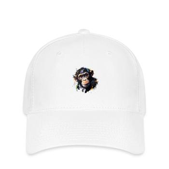 Der Schimpanse – Unser nächster Verwandter - Flexfit Cap - Weiß - Vorne