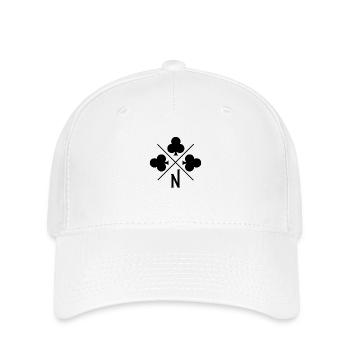 Glücksklee Buchstabe n - Flexfit Cap - Weiß - Vorne