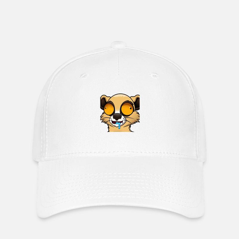 Suricate hypnotisé - Casquette Flexfit - blanc