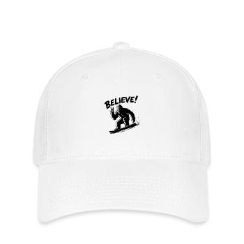 Sasquatch Bigfoot Snowboard Snowboarder - Flexfit Cap - white - Front