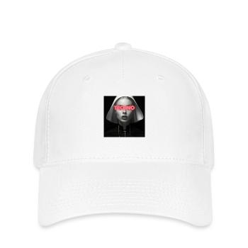 The Techno Nun - Rave Design - Flexfit Cap - Weiß - Vorne