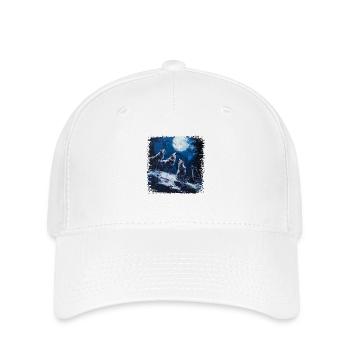 Le loup comme symbole du dangereux - Casquette Flexfit - blanc - Devant