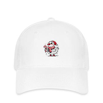 Fröhliche Weihnachtsgans im Kinderstil - Flexfit Cap - Weiß - Vorne