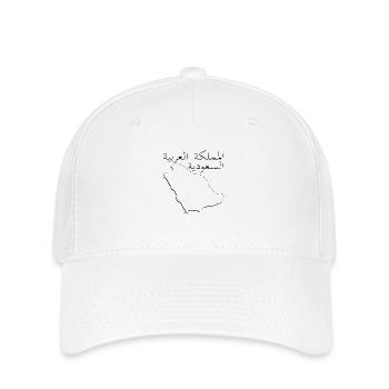 Saudi Arabia Map as Outline SA - Flexfit Cap - white - Front