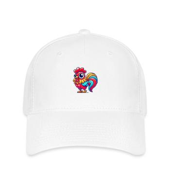 hahn gockel - Flexfit Cap - Weiß - Vorne