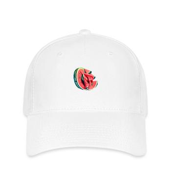 Pastèque en morceaux - Casquette Flexfit - blanc - Devant