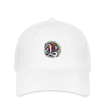 Color Zodiac: Löwe - Flexfit Cap - Weiß - Vorne