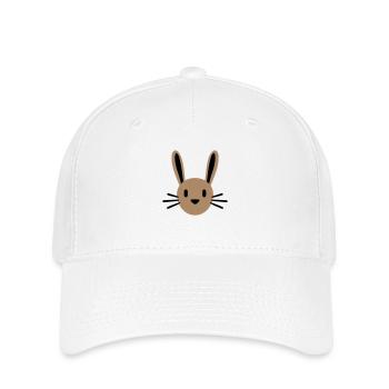 Hase Kaninchen Häschen Cartoon Kleintier niedlich - Flexfit Cap - Weiß - Vorne