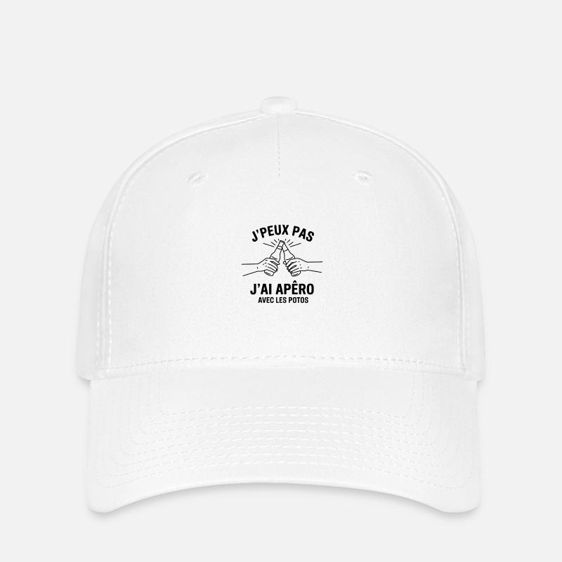 I can't I have an aperitif with the friends - Flexfit Cap - white