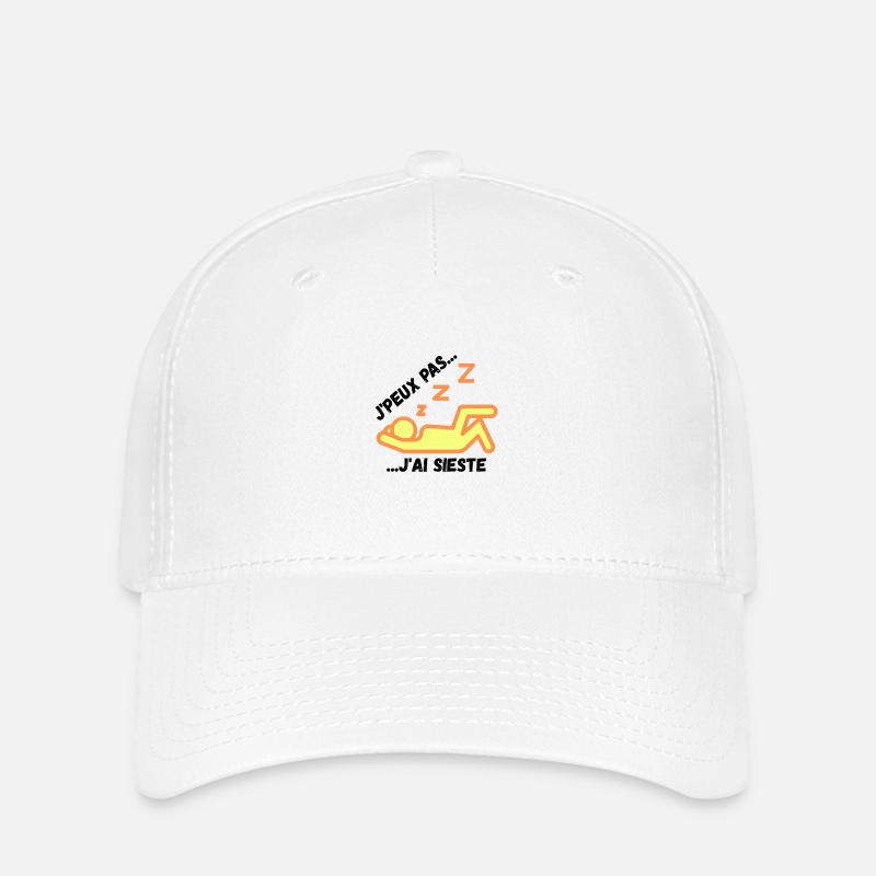 Ich kann nicht, ich habe ein Nickerchen gemacht - Flexfit Cap - Weiß