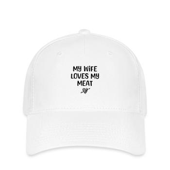 My wife loves my meat. - Flexfit Cap - white - Front