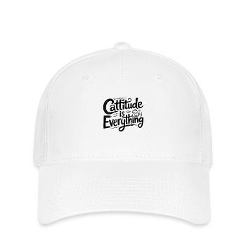 Cattitude is Everything - Flexfit Cap - white - Front