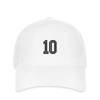 Numéro 10 : Aperçu de la conception sportive - Casquette Flexfit - blanc - Devant