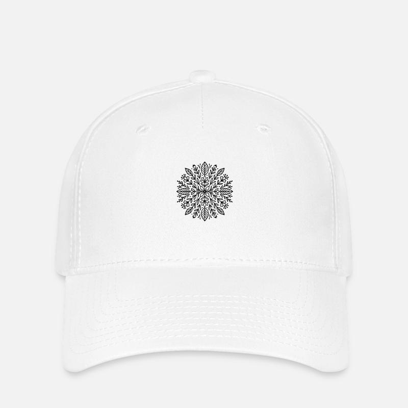 floral Element - Flexfit Cap - Weiß
