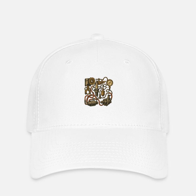 Car Art - Flexfit Cap - Weiß
