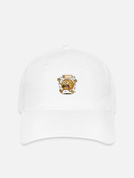 Brain battery low - Flexfit Cap - Weiß