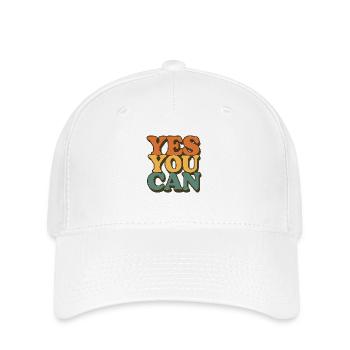 Yes You Can – Retro Motivation - Flexfit Cap - white - Front