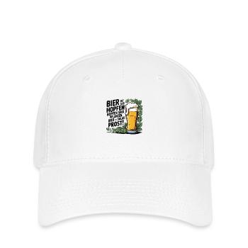 Bière = salade - Casquette Flexfit - blanc - Devant