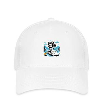 Enjoy Your Life - Flappach SUP-Spaß - Flexfit Cap - Weiß - Vorne