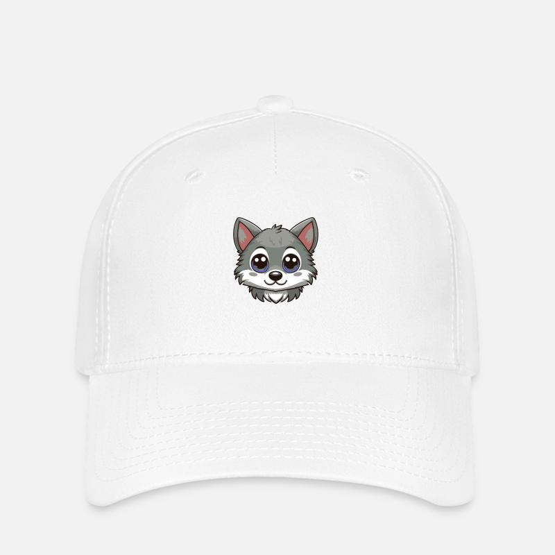 Baby Wolf - Flexfit Cap - white