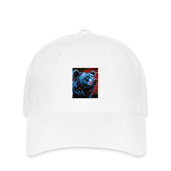 Bear Portrait - Flexfit Cap - white - Front
