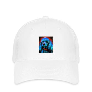 Caniche chien portrait - Casquette Flexfit - blanc - Devant