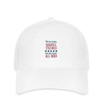 Ich Bin Dieser Verrückte Stiefvater Bonus Papa Dad - Flexfit Cap - Weiß - Vorne