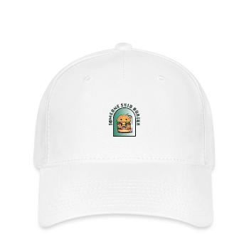 SOMEONE SAID BURGER - Flexfit Cap - Weiß - Vorne