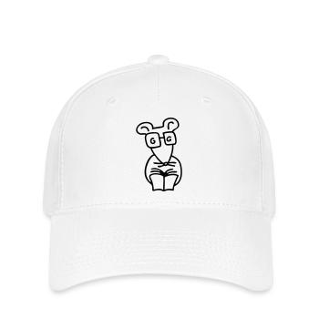 Leseratte - Line - Flexfit Cap - Weiß - Vorne