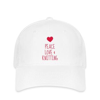 Knitting - Knit - Knitter - Stricken - Tricot - Flexfit Cap - white - Front