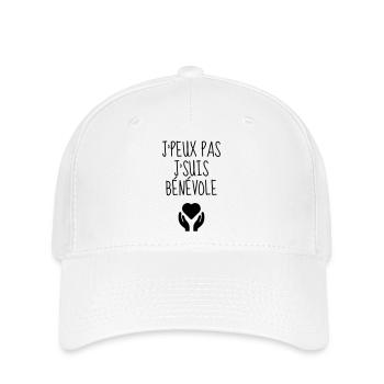 Bénévole / Humanitaire / Solidaire / Aide - Casquette Flexfit - blanc - Devant