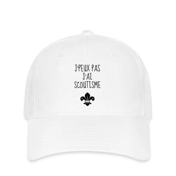 scout / scouting / scoutisme / guide - Casquette Flexfit - blanc - Devant