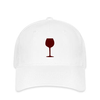 Verre À Vin, Vin - Casquette Flexfit - blanc - Devant