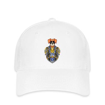 Knight Dog Dog Breed German Boxer with Armor - Flexfit Cap - white - Front