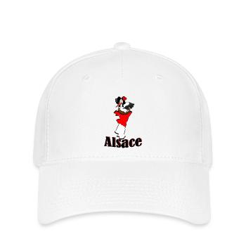 Cigogne région Alsace - Casquette Flexfit - blanc - Devant