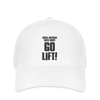Go Lift! - Flexfit Cap - Weiß - Vorne