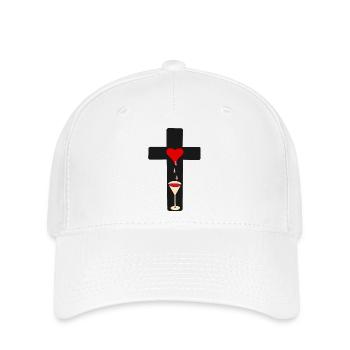 Cross of Christ Blood Horror Halloween Goth Occult - Flexfit Cap - white - Front
