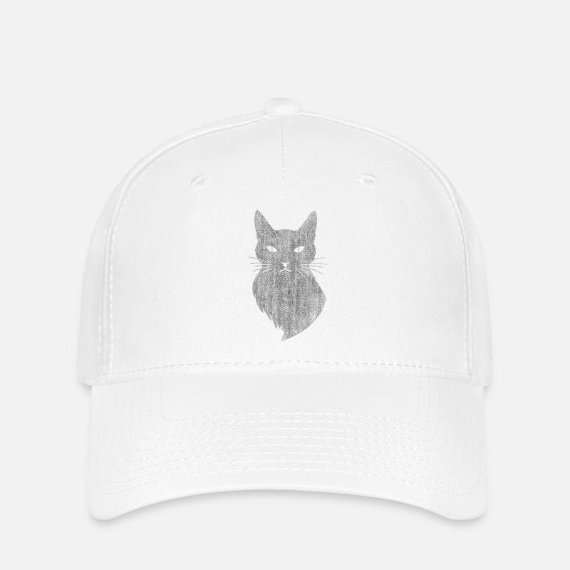 Cat retro art mystical - Flexfit Cap - white