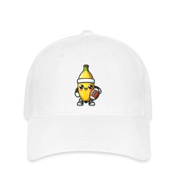 Banane de football - Casquette Flexfit - blanc - Devant