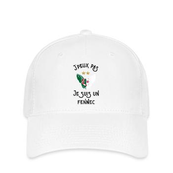 je Ne peux pas je suis un fennec algérien - Casquette Flexfit - blanc - Devant
