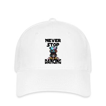 Never Stop Dancing - Flexfit Cap - Weiß - Vorne