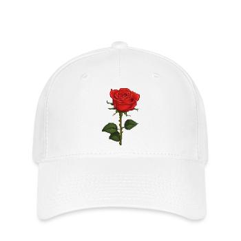 Pixelated Rose - Flexfit Cap - white - Front