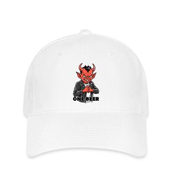 Diable rouge - Casquette Flexfit - blanc - Devant